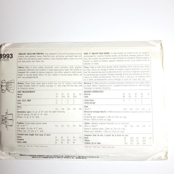 Vintage | Toddler Dress Sewing Pattern 3 - Picture 4 of 5